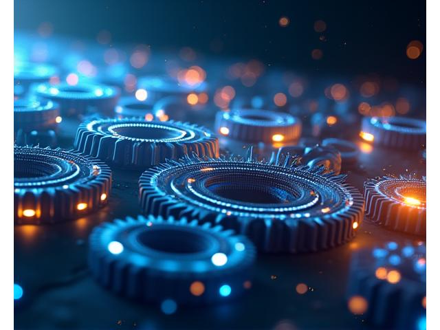 Gears turning, symbolizing fast processing